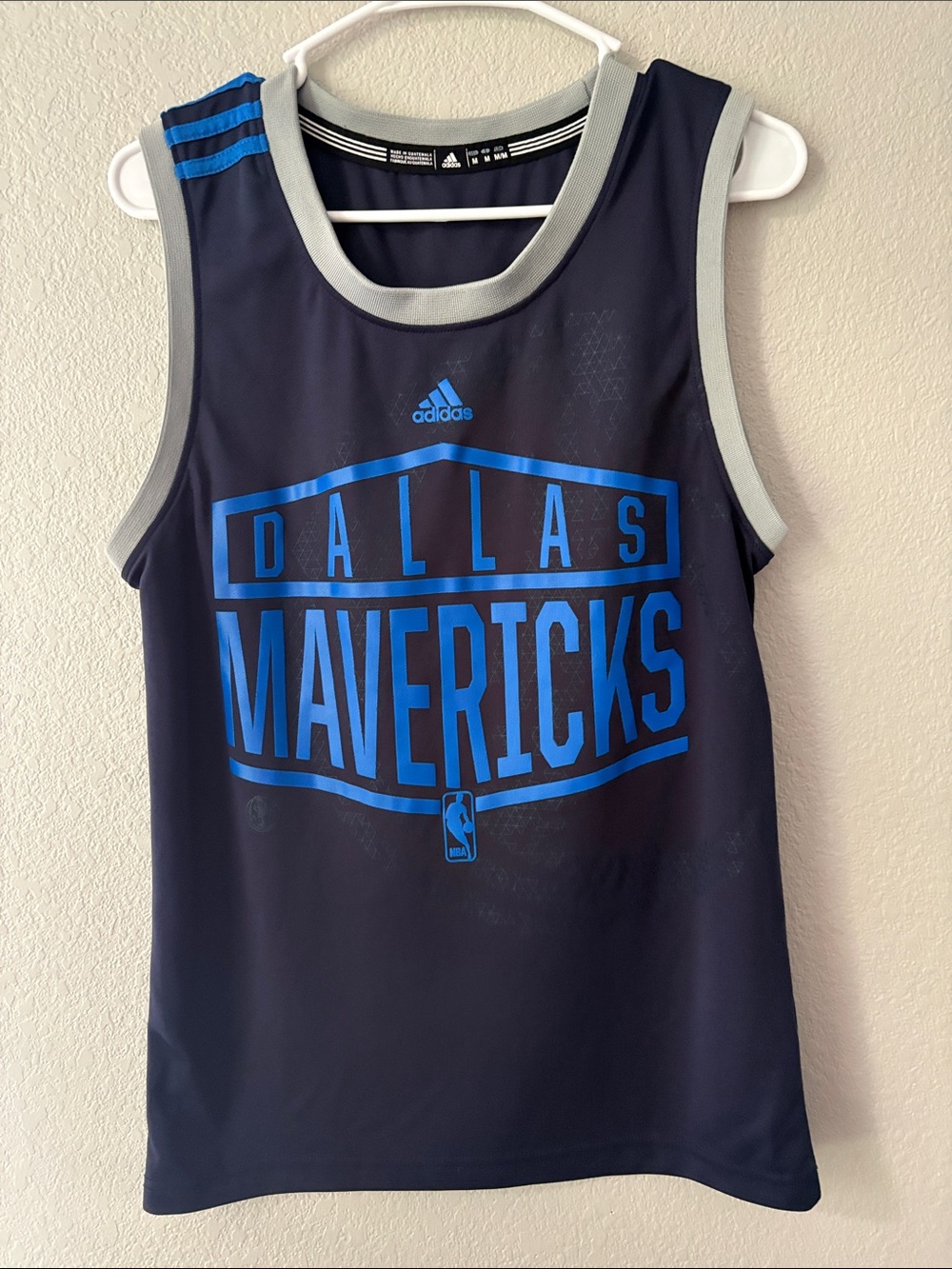 adidas Navy and Blue Dallas Mavericks Basketball Jersey Tank
